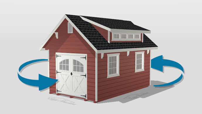 best amish built shed 3D designer design custom shed