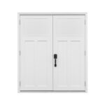 Double craftsman door without glass