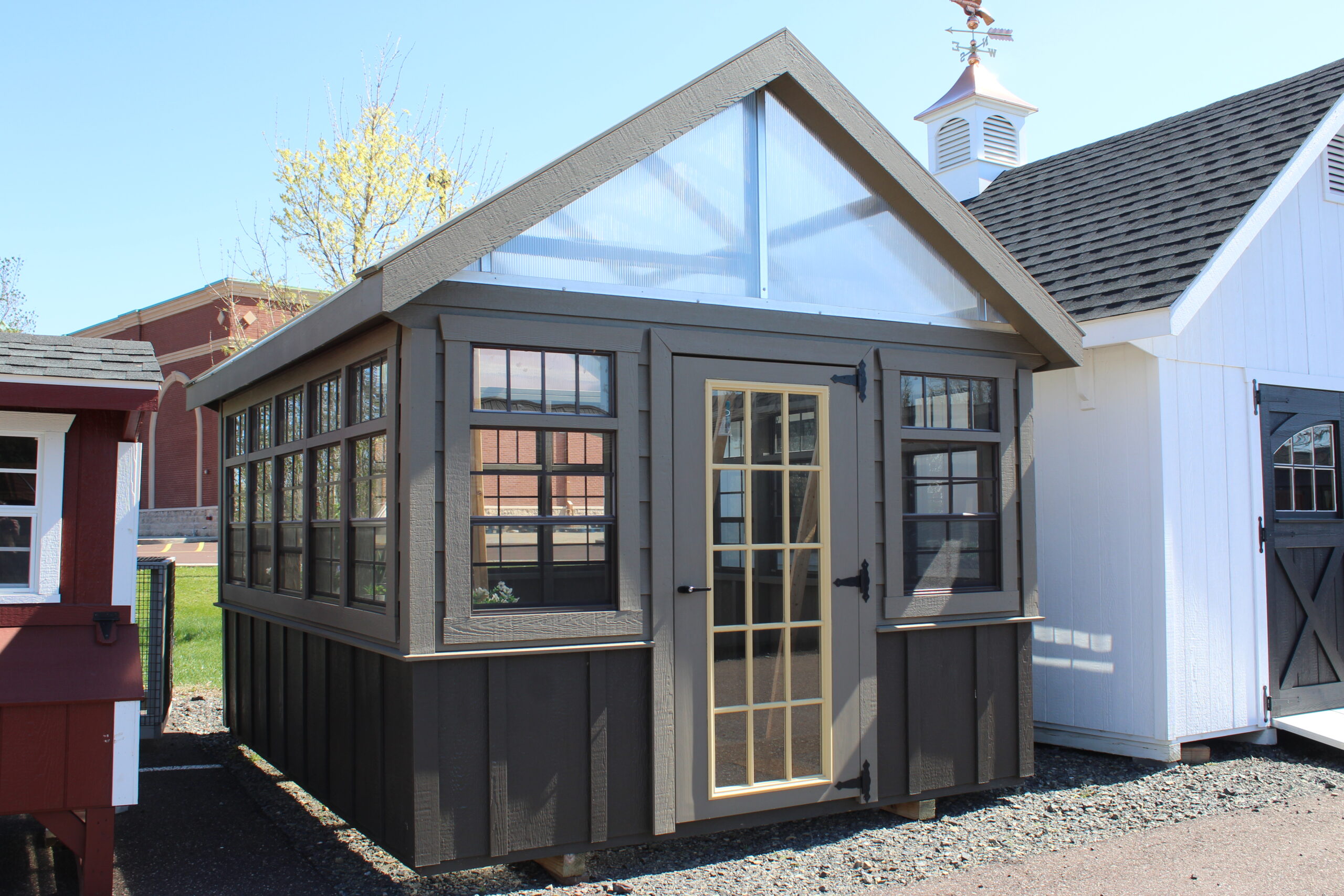 10×12 Atrium Greenhouse with SmartPanel Board & Batten Siding