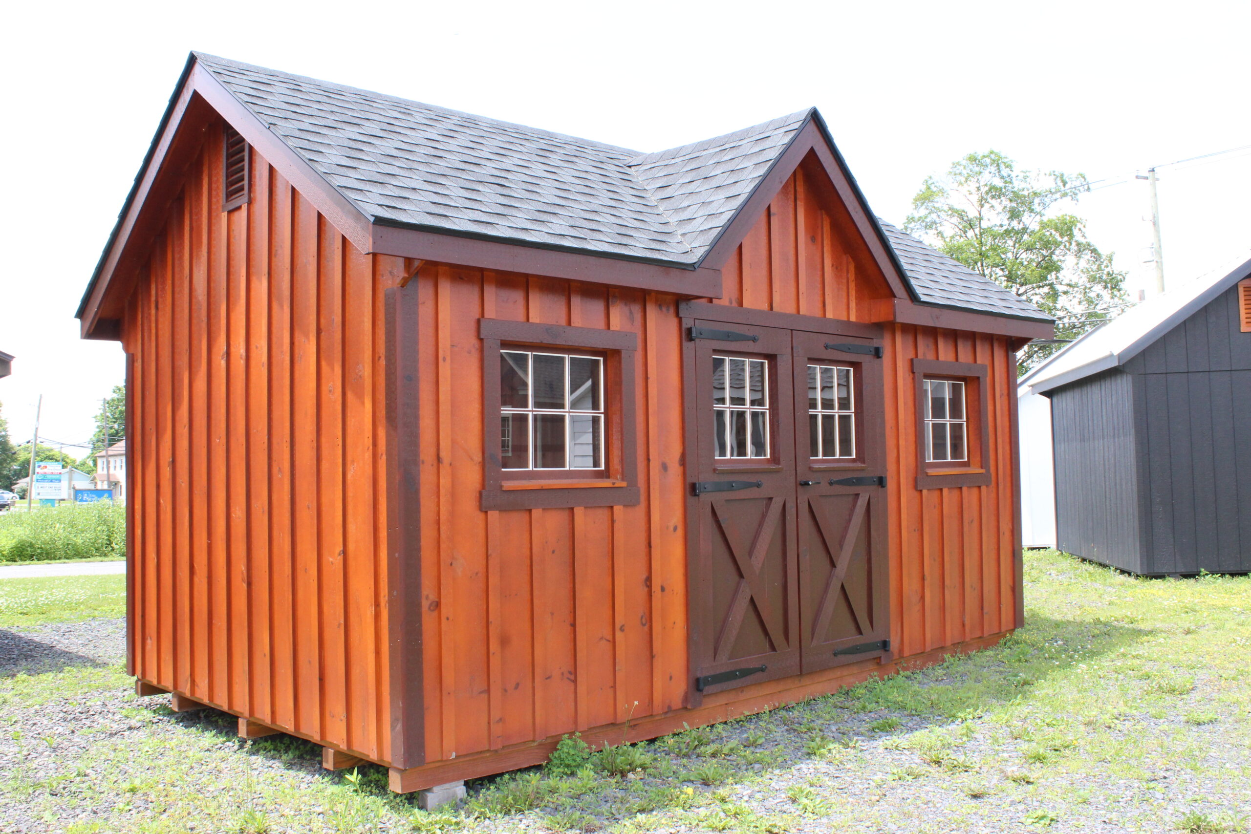10×16 Victorian with Pine Board & Batten Siding