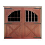 Wood 8x7 Carriage House Double Barn Door