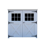 Wood Carriage House Double Door with Squared Glass