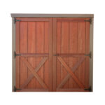 Wood Double Door with X