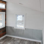 corrugated metal wainscot