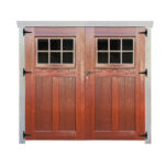 wood double craftsman single door