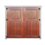 wood double craftsman single door no glass
