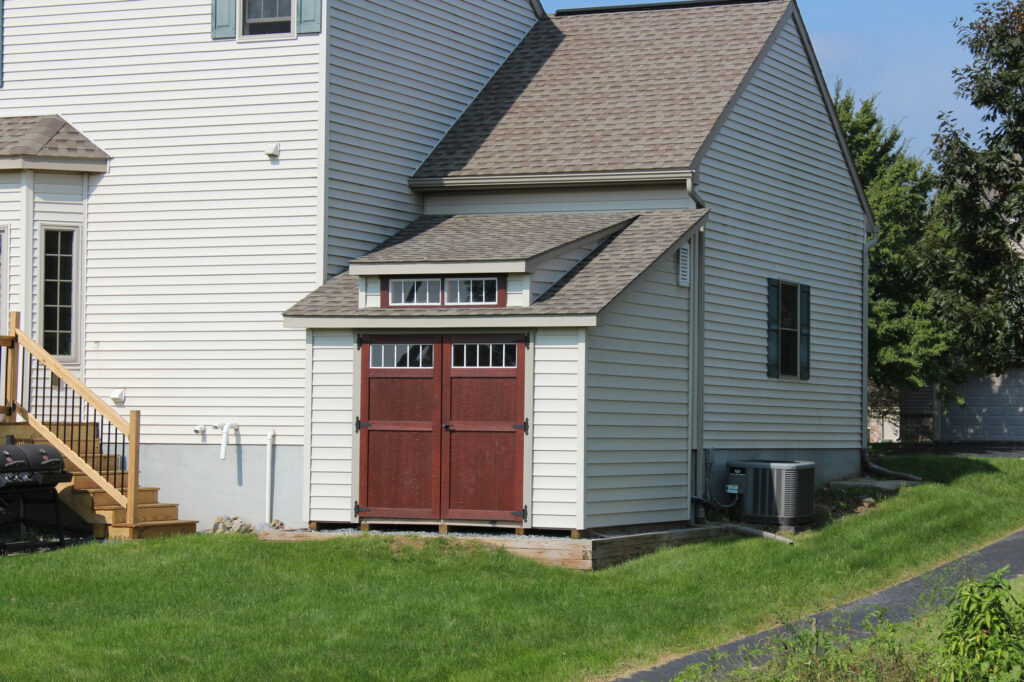 lean to shed against house