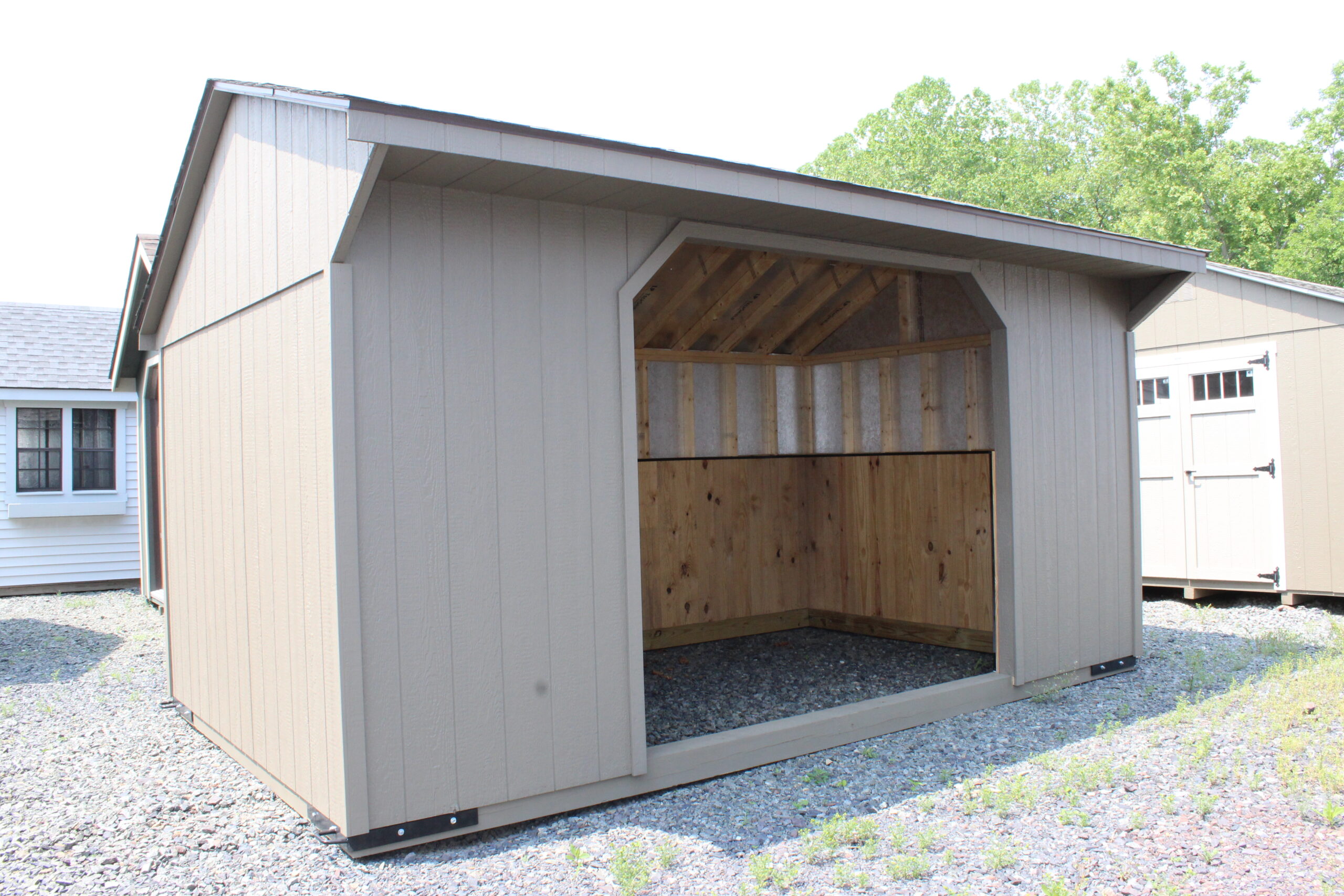 10×16 Horse Run In Shed with SmartTec Siding
