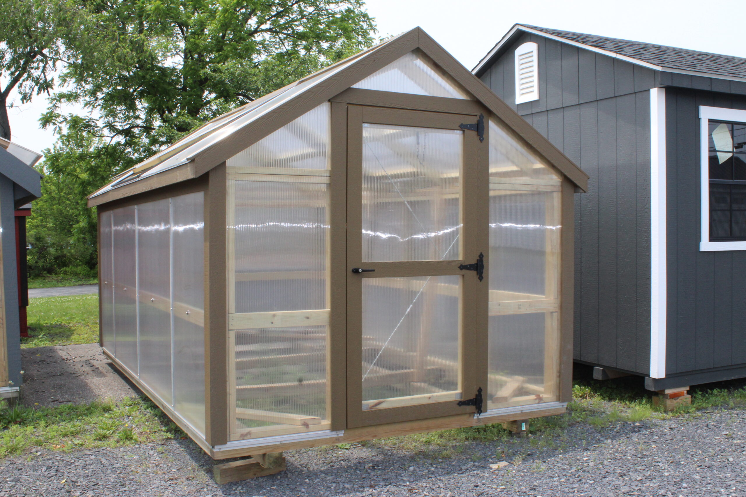8×14 A-frame Greenhouse with Polycarbonate Siding