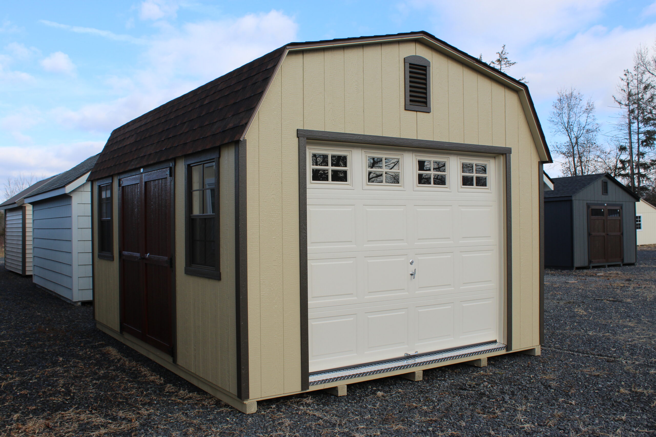 12×16 High Barn Garage with SmartTec Siding