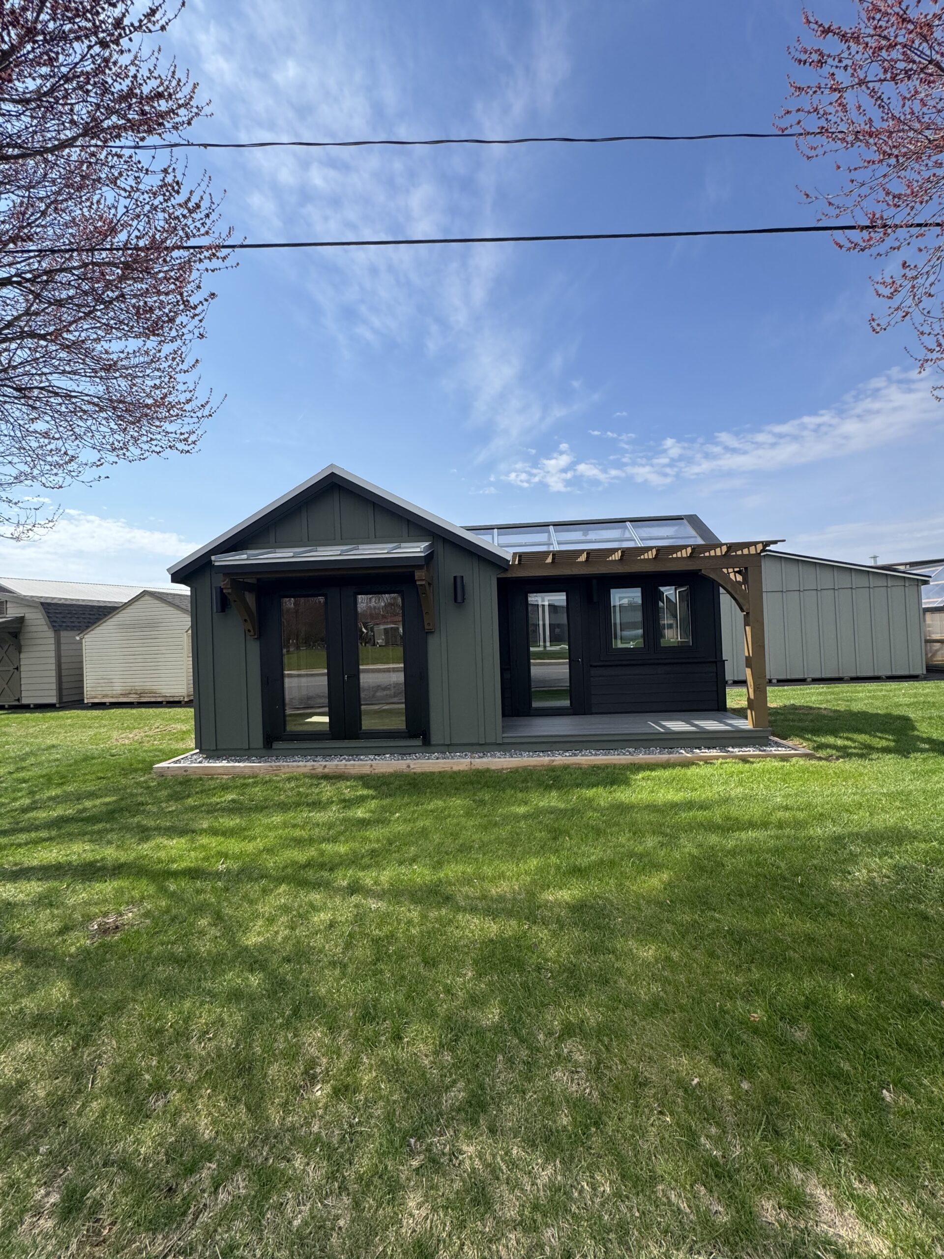12×22 Porch Combo Greenhouse with SmartPanel Board & Batten Siding