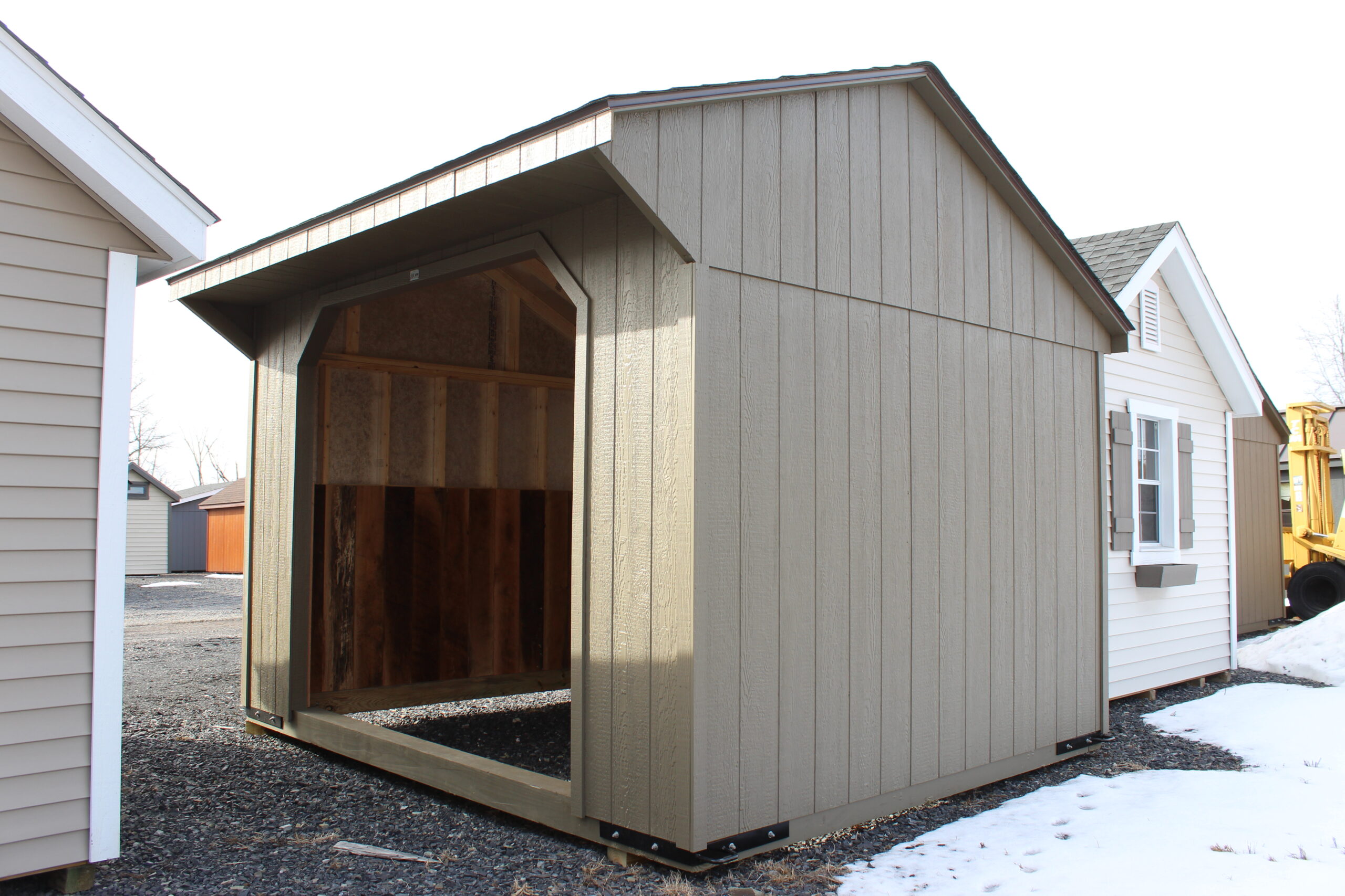 10×12 Horse Run-In Shed with SmartTec Siding