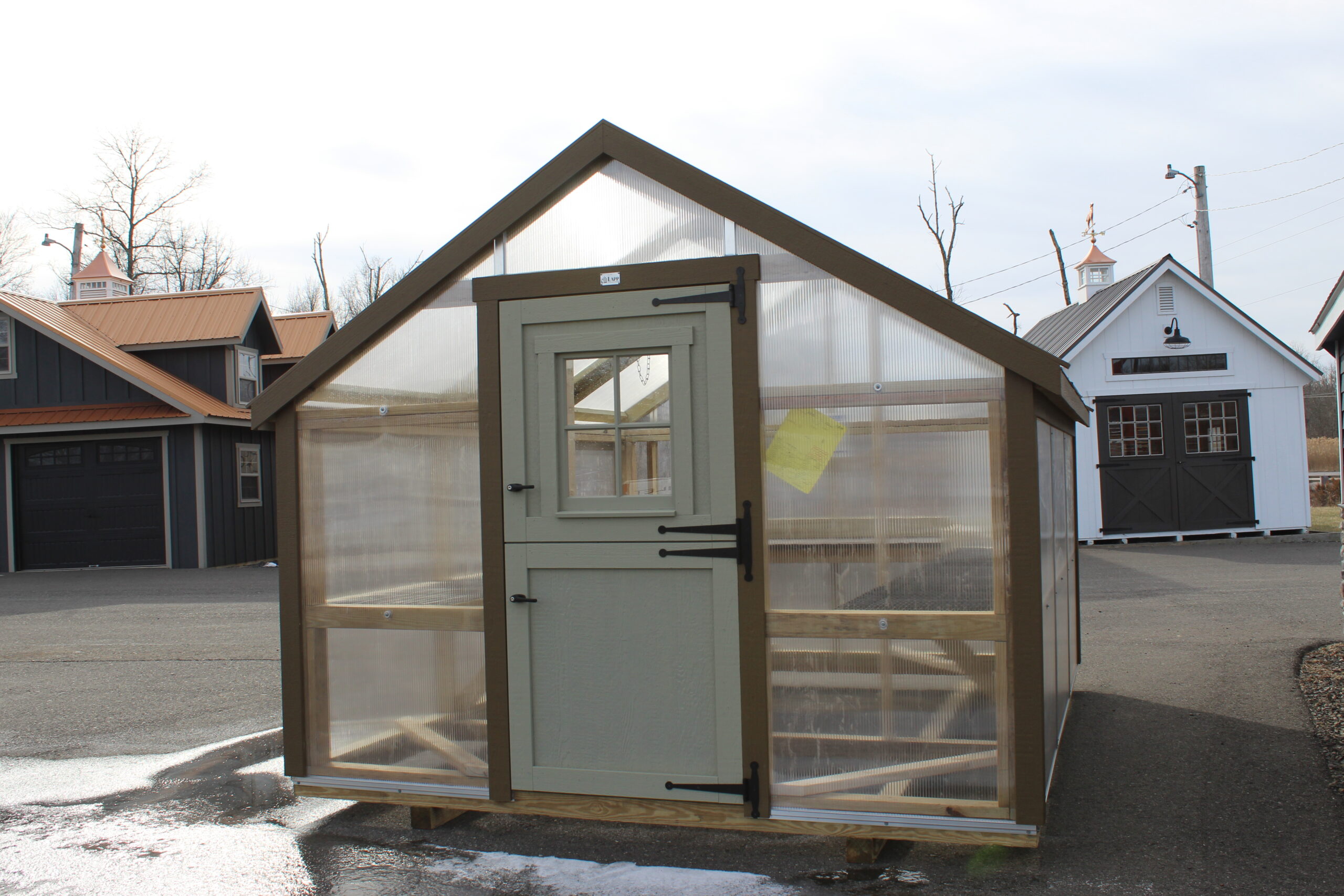 10×12 A-frame Greenhouse with Polycarbonate Siding