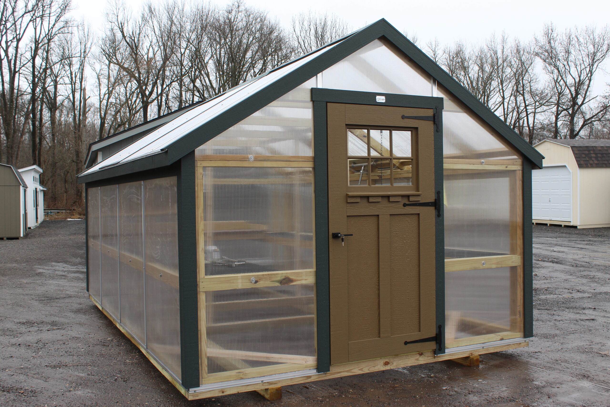 10×16 A-frame Greenhouse with Polycarbonate Siding
