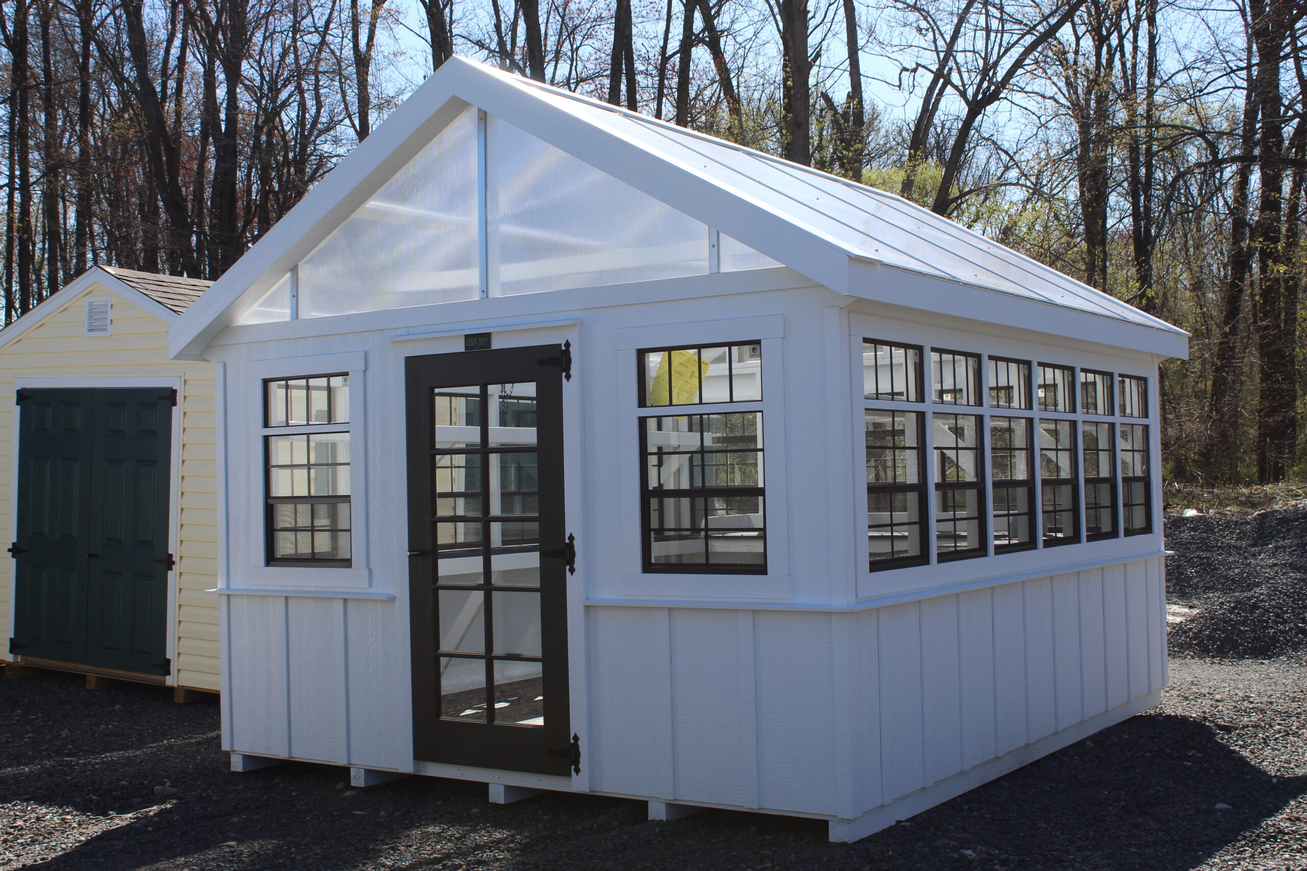 12×14 Atrium Greenhouse with SmartPanel Board & Batten Siding