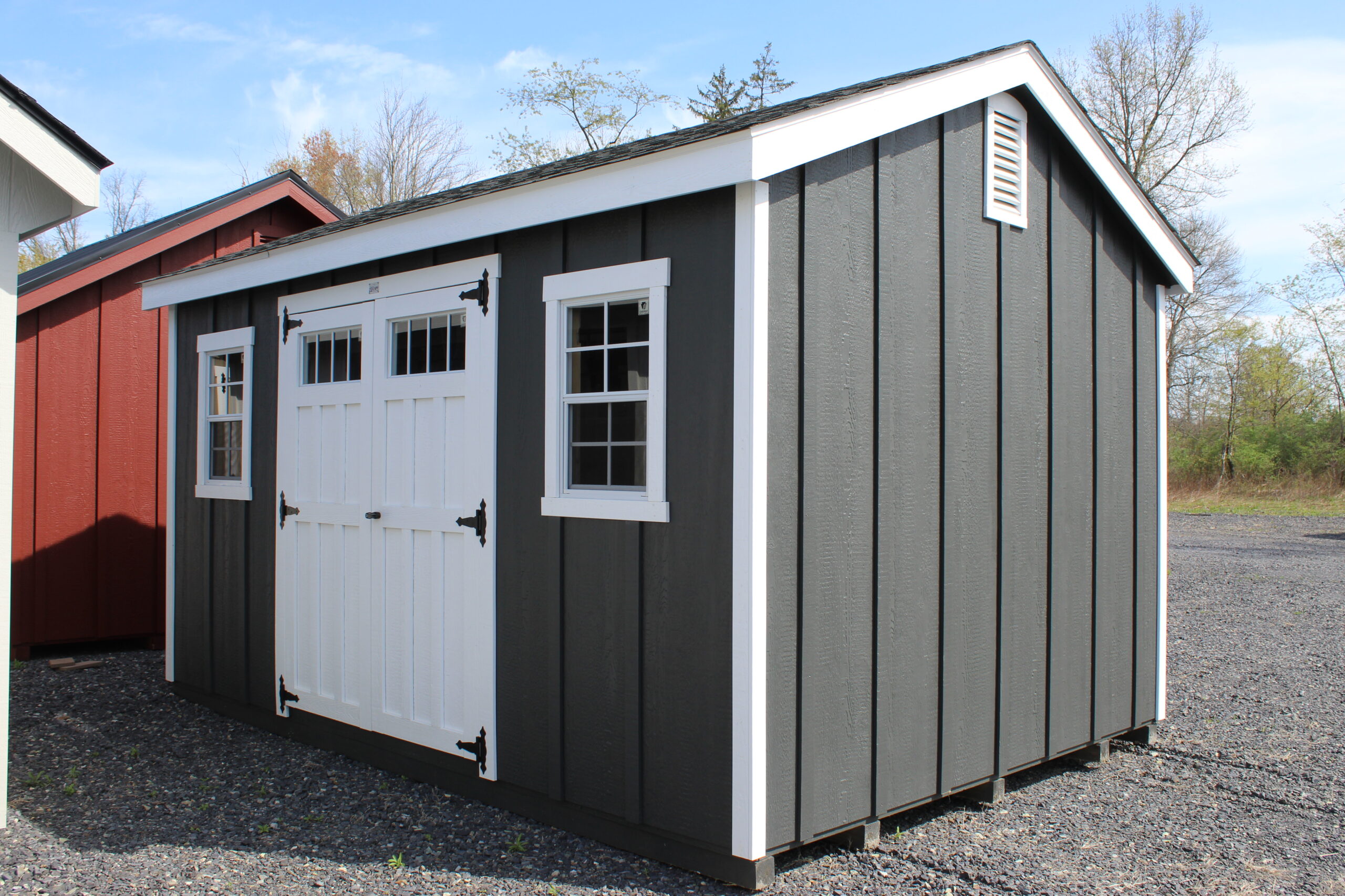 10×14 A-frame with SmartPanel Board & Batten Siding
