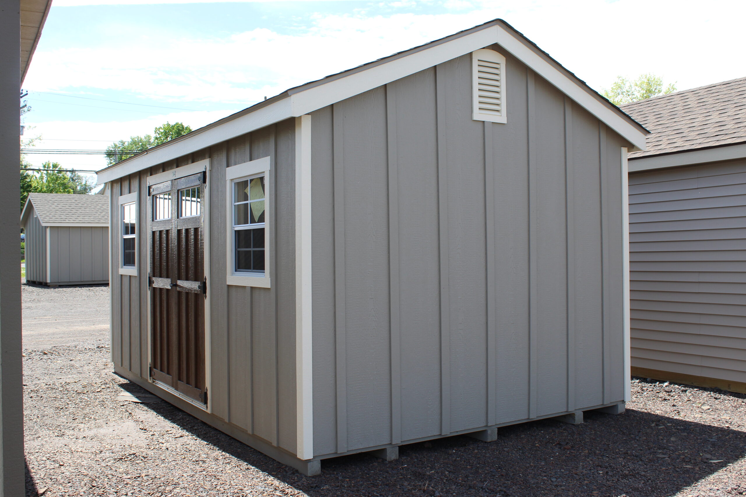 10×16 A-frame with SmartPanel Board & Batten Siding